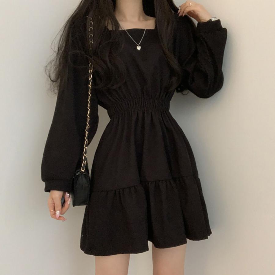 ワンピース 春 秋 きれいめ レディース おしゃれ かわいい 長袖 ミニ