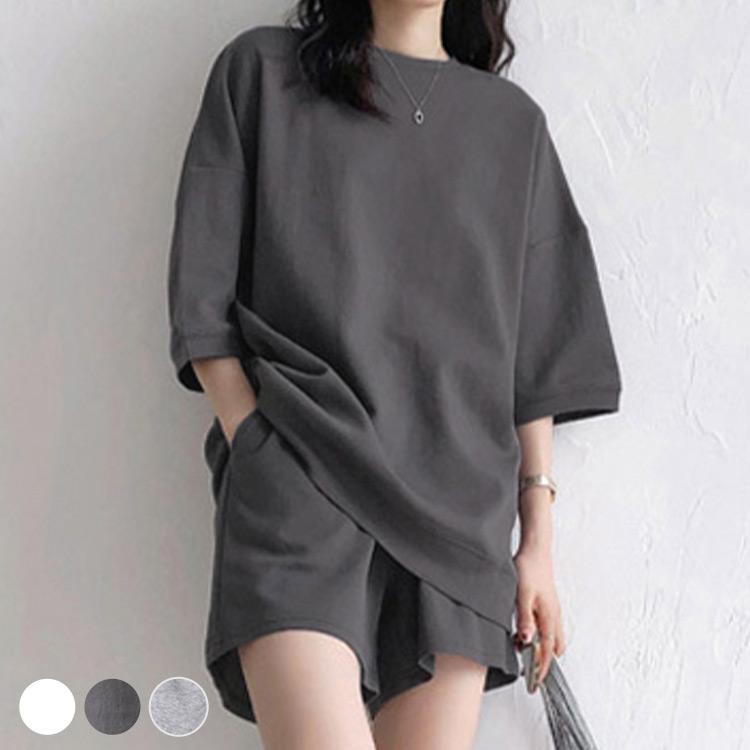 出色 ルームウェア 部屋着 セットアップ レディース 春 夏 Tシャツ パンツ 上下セット 半袖 白 ホームウェア Aynaelda Com