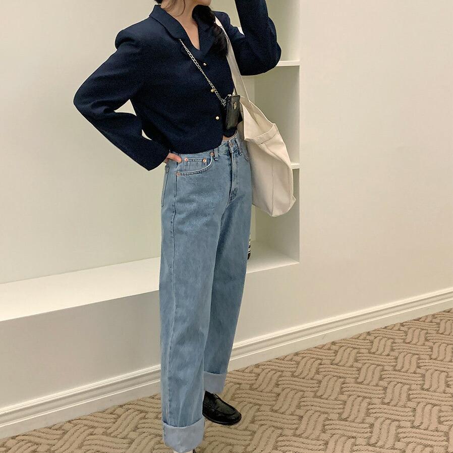 ポストオーバーオールズ　ショート丈　ジャケット　タロンジップ　リネン混　 M ポストオーバーオールズの新提案。重ね着スタイルが新鮮な、襟