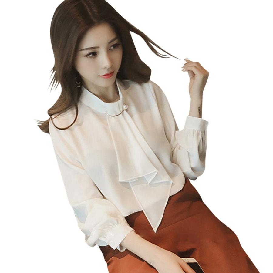 ブラウス レディース トップス 長袖 ピン付き 2点セット おしゃれ タウン 無地 春 夏 定番 かわいい コーデ 着やすい シンプル フェミニン 愛され 清楚 水着ストア 通販 Paypayモール