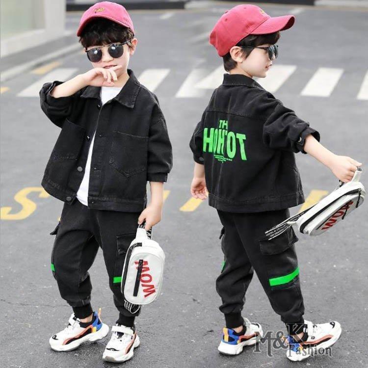 ジャージ キッズ 男子 上下 七分袖 春秋 秋着 ジュニア 2点セット 子供服 セットアップ デニム アウター 長ズボン トレーナー スポーツウェア 運動服 可愛い 割引