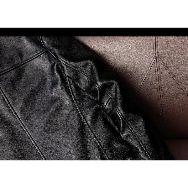 お買い得！ 店長おすすめ ライダースジャケット メンズ シングル 革ジャン 本革 レザージャケット 皮ジャン バイク 立ち襟 防風 ブルゾン B系 秋冬 冬服 【1890285592】(10451円)