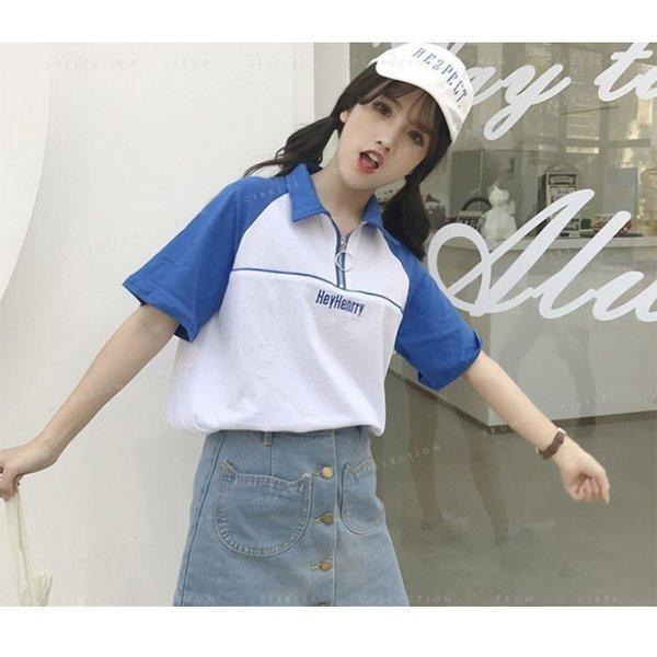 ポロシャツレディースtシャツトップス超人気原宿風可愛い韓国ファッション夏新作おしゃれカットソー半袖 Zys2307a436 みずこショップyahoo 店 通販 Yahoo ショッピング