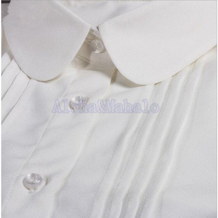 付け襟 シャツ 丸襟 フリル レディース つけ襟 偽襟 にせえり ネックレスタイプ アクセサリー 小物 世界的に