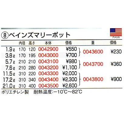 ベインズマリーポット本体 1.9L 0200(02)ポリエチレン｜mizumawari-chuubou｜03