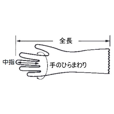 エンボス手袋 #50 ロング イエロー（五本絞り）50枚入 M 45μ｜mizumawari-chuubou｜02