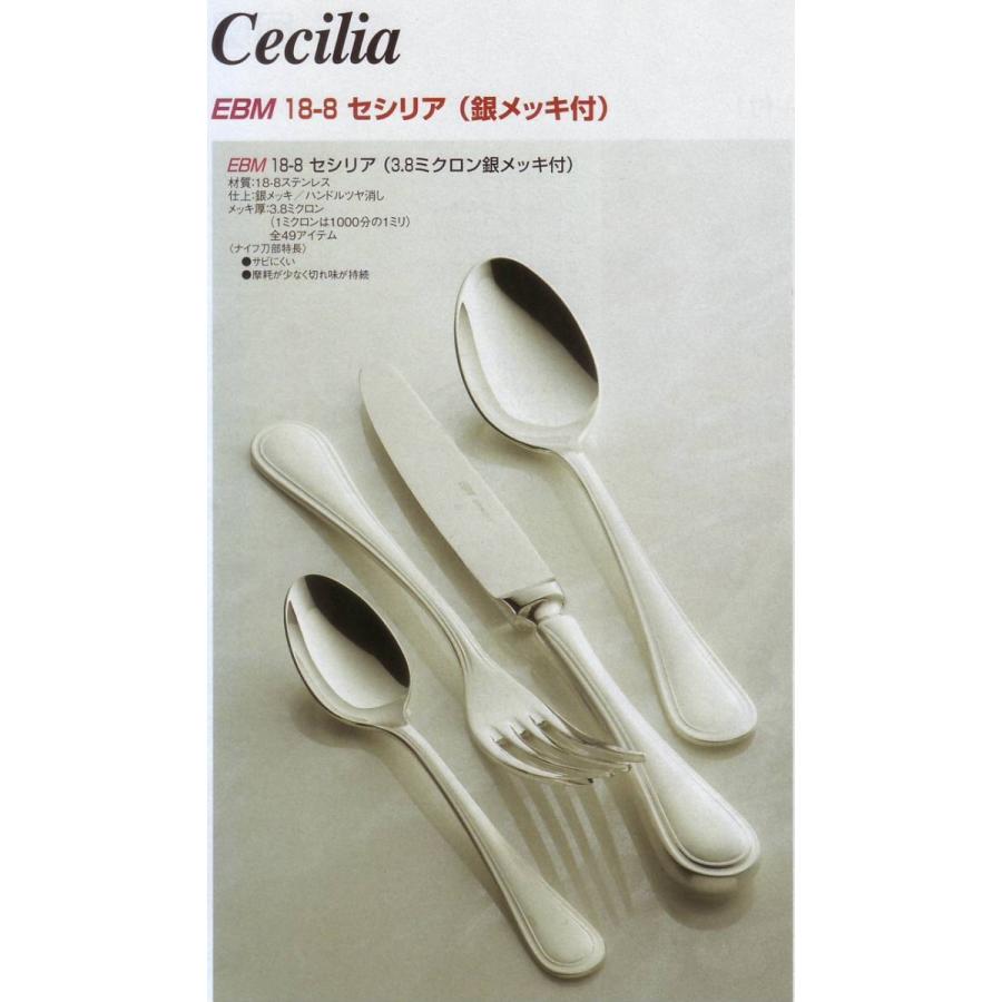 EBMシェルブール テーブルナイフ／洋白 銀メッキ／ノコ刃付き12本