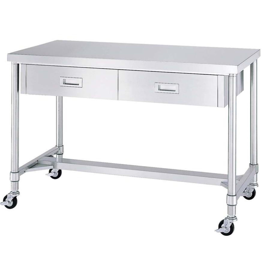 下部H枠 作業台（片面引出付・キャスター付）WDHC-9045