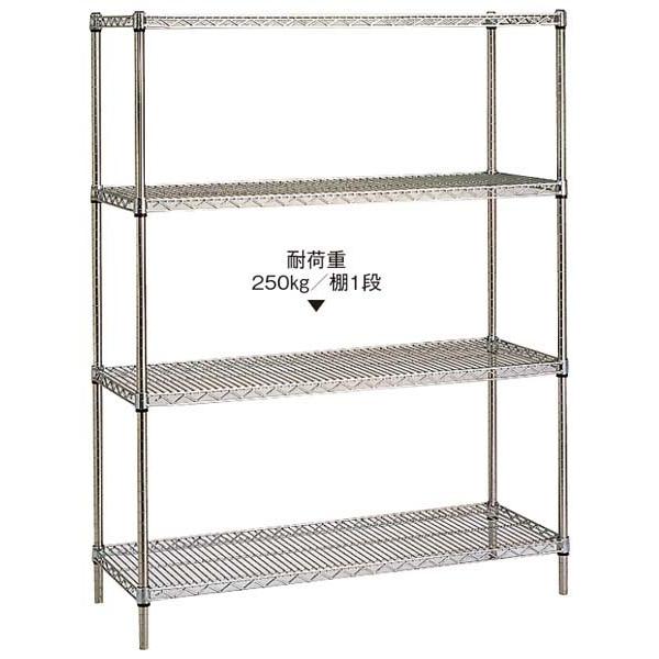ERECTA - 18-8 ステンレスエレクターシェルフ 4段仕かける なおなお書き1900×SMS1520