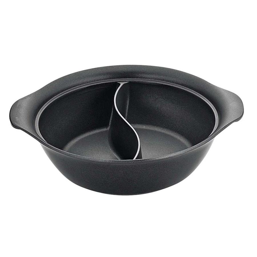 UK アルミIHホットパン 2仕切（フッ素コート）24cm