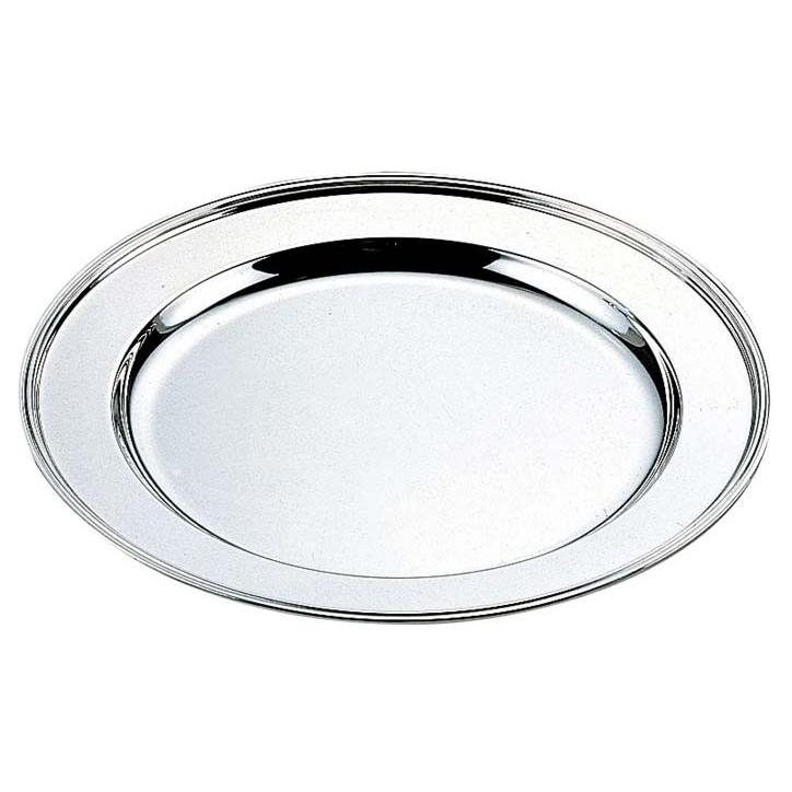 H 洋白 丸肉皿 30インチ 三種メッキ