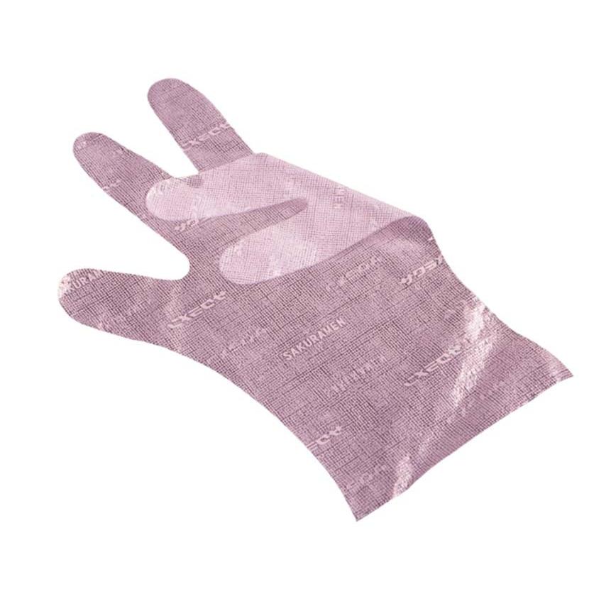 サクラメン手袋 デラックス(100枚入)M ピンク 35μ 2mvetro サクラメン手袋 デラックス（100枚入）M ピンク 35μ : 水回り
