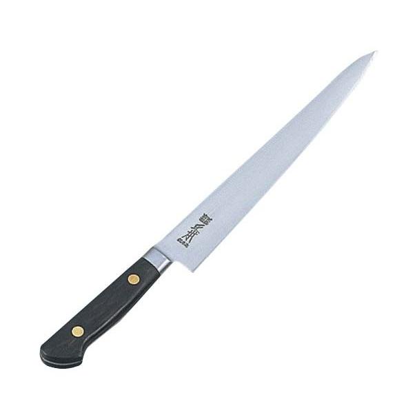 正本 ツバ付紫丹柄 筋引 24cm CT-5424