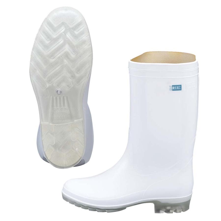 アキレス（achilles） 長靴 タフテックホワイト62（透明底）白 22.5cm