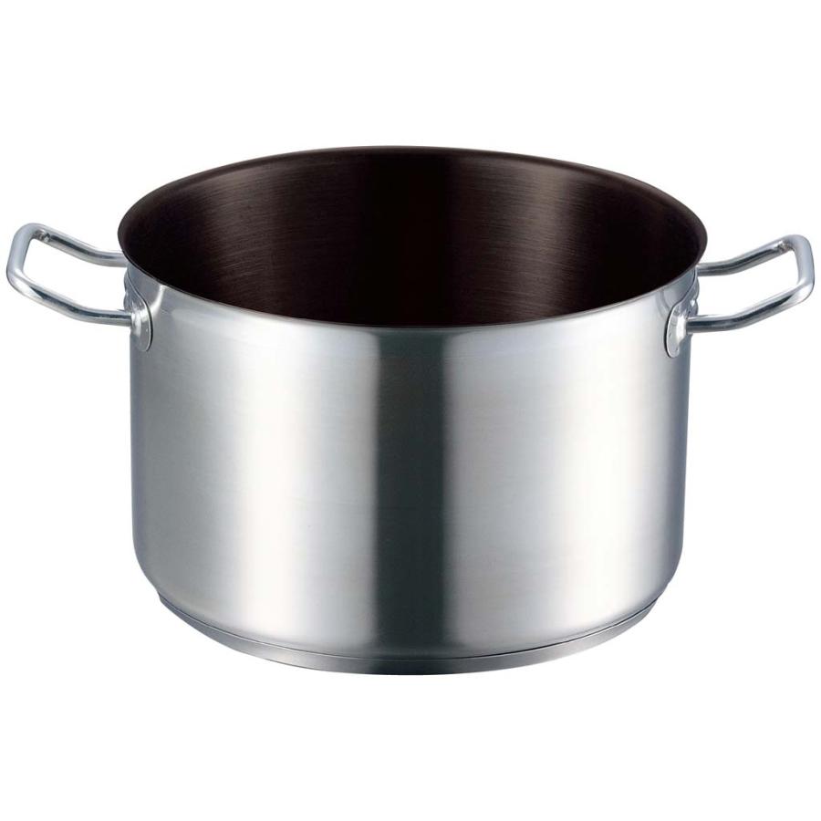 EBM 18-8 ストア プロシェフIH 半寸胴鍋 22cm 蓋無ノンスティック 江部