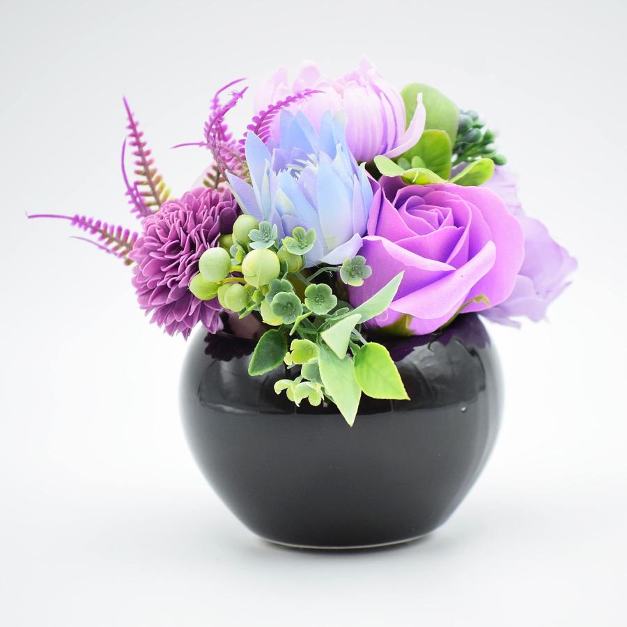 【松野工業】シャボンフラワー仏花 ソープフラワーアレンジメント 枯れないお花 バラ 菊 お盆 お彼岸 お悔やみ お供え GM-4765 (あずさ) |  | 04