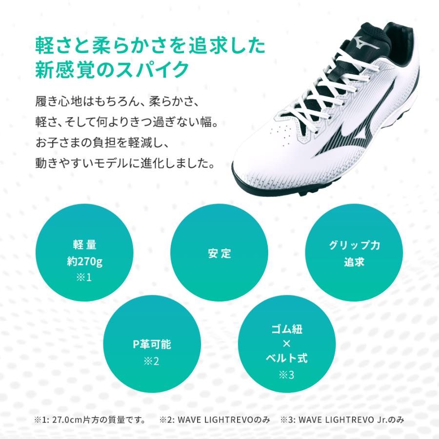 MIZUNO 返品送料無料 ミズノ公式 ウエーブライトレボJr. 野球 MIZUNO 返品送料無料 ミズノ公式 ウエーブライトレボJr. 野球