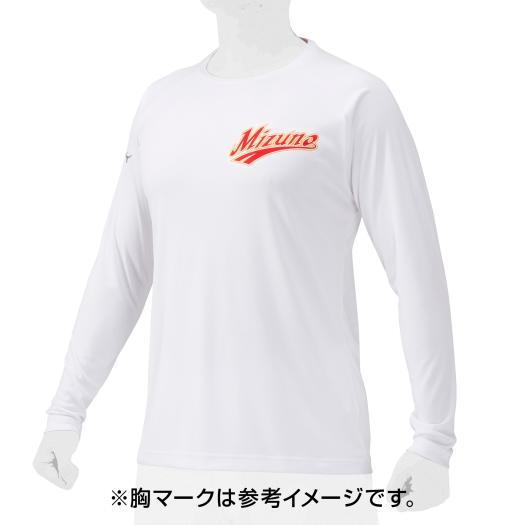 MIZUNO（ミズノ） 野球 シャツ 公式 Tシャツ 長袖 ホワイト シンプル