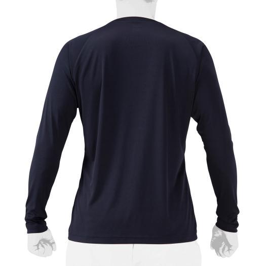 MIZUNO（ミズノ） 野球 シャツ 公式 Tシャツ 長袖 ネイビー シンプル