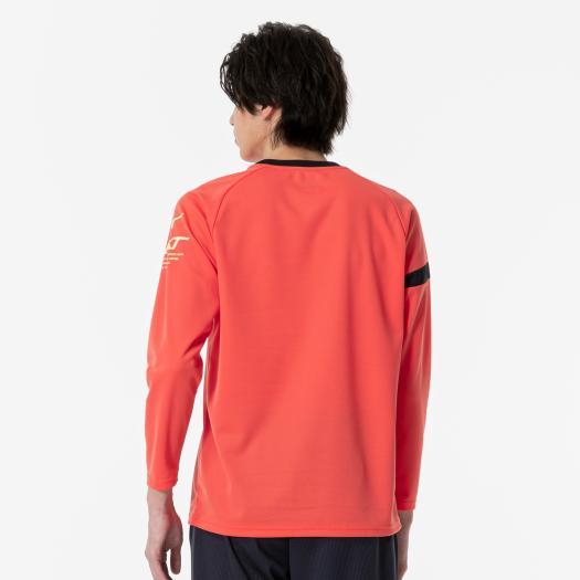 ミズノ公式 N-XT Tシャツ 長袖 ユニセックス ヒートオレンジ｜mizuno-shop｜02