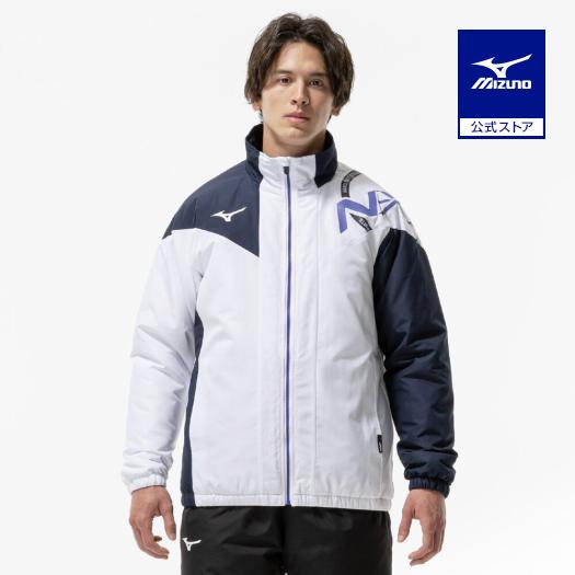美品Mizuno ホワイト ブレスサーモ中綿ジャケット MIZUNO（ミズノ） ミズノ公式 吸湿発熱 ブレスサーモウォーマー
