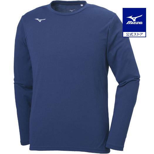 MIZUNO（ミズノ） ミズノ公式 Tシャツ 長袖 ユニセックス ネイビー