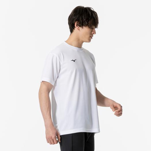 ミズノ公式 ナビドライTシャツ 半袖／丸首 ユニセックス ホワイト×ブラック｜mizuno-shop｜03