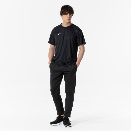 ミズノ公式 ナビドライTシャツ 半袖／丸首 ユニセックス ブラック×ホワイト｜mizuno-shop｜05