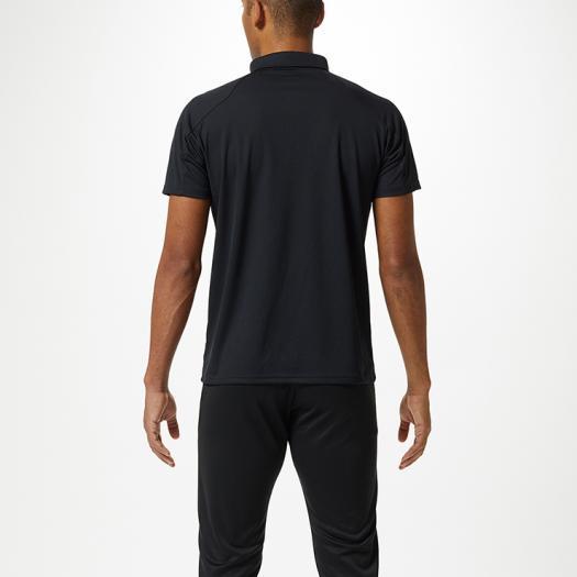 ミズノ公式 ポロシャツ ユニセックス 与え ブラック ディーバブルー