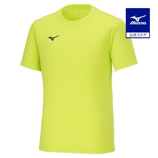Mizuno グレー/イエロー Tシャツ 2022 MIZUNO（ミズノ） ミズノ公式 Tシャツ ユニセックス ライムグリーン