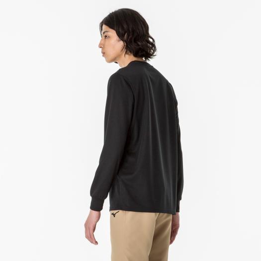 MIZUNO（ミズノ） ミズノ公式 Tシャツ 長袖 ユニセックス ブラック