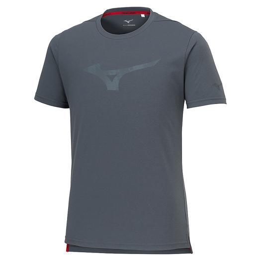 ミズノ公式 ソフトドライTシャツ メンズ タービュレントグレー 