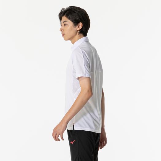 ミズノ公式 クイックドライポロシャツ メンズ ホワイト 父の日｜mizuno-shop｜04
