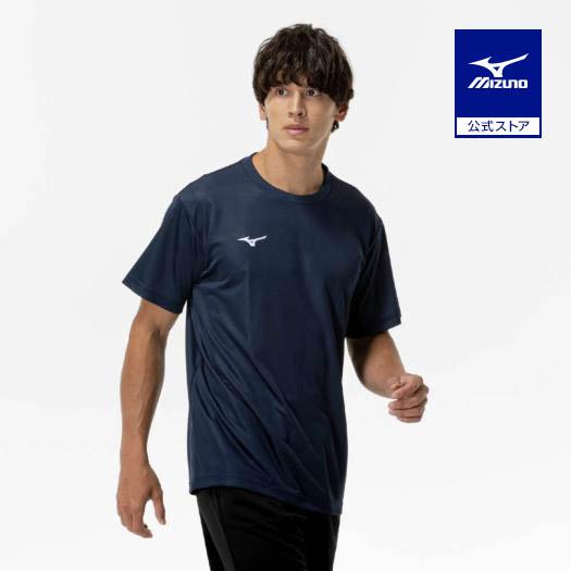明治大学 Mizuno ラグビーウェア 半袖 ホワイト/ネイビー MIZUNO（ミズノ） ミズノ公式 ナビドライTシャツ 半袖/丸首 ドレス