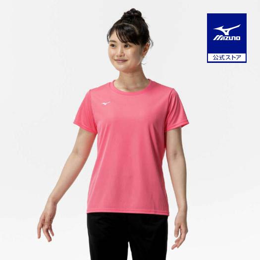 Admiral ピンク Ｍサイズ　半袖 Tシャツ レース付き【新品タグ付】 MIZUNO（ミズノ） ミズノ公式 ナビドライTシャツ 半袖/丸首 ピンク