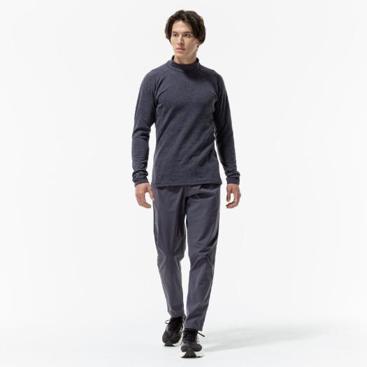 グレー クロップド ハイネック トップス　ミズノ MIZUNO（ミズノ） ミズノ公式 ストレッチフリースハイネックTシャツ