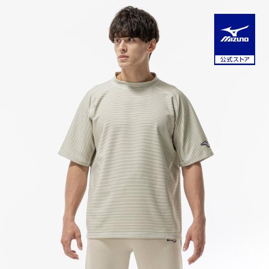 MIZUNO（ミズノ） ミズノ公式 ストレッチボーダーTシャツ シルバー