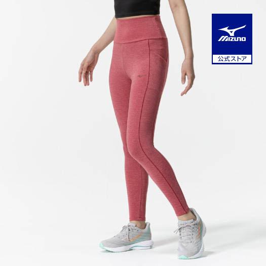 MIZUNO（ミズノ） ミズノ公式 タイツ クリムゾンレッド杢 レディース