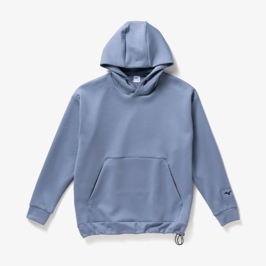 MIZUNO 春夏新作ルーズフィットスウェットフーディ上下セット ミズノ公式 ルーズフィットスウェットフーディ ワイルドウインドブルー