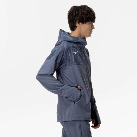 ミズノ公式 ストレッチクロスフーディ メンズ レディース インディゴ
