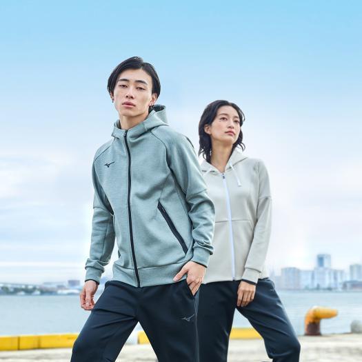 ミズノ公式 ストレッチスウェットフーディ メンズ レディース ブラック