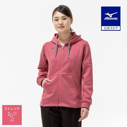 ミズノ ストレッチスウェットフーディ L モーブピンク杢 32MCC330 レディース MIZUNO スポーツウェア ミズノ公式 ストレッチスウェットフーディ モーブピンク杢 レディース