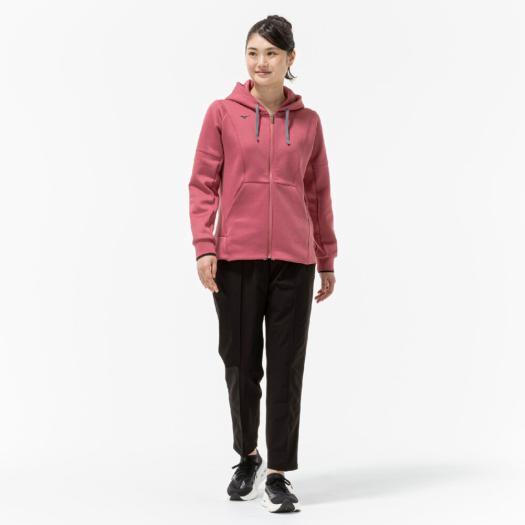 ミズノ ストレッチスウェットフーディ L モーブピンク杢 32MCC330 レディース MIZUNO スポーツウェア ミズノ公式 ストレッチスウェットフーディ モーブピンク杢 レディース