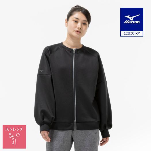 【ブラックロゴ2】スウェット フルジップ スタンドネック プルオーバー (MENS) ミズノ公式 ストレッチスウェットフルジッププルオーバー 2way