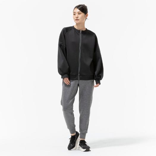 【ブラックロゴ2】スウェット フルジップ スタンドネック プルオーバー (MENS) ミズノ公式 ストレッチスウェットフルジッププルオーバー 2way