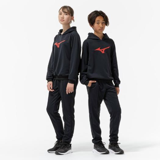 ミズノ公式 ソッカンスウェットフーディ ブラック ジュニア