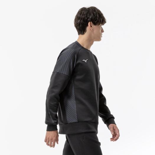 Mizuno ピーチタッチスウェット上下　新品タグ付き ミズノ公式 ピーチタッチスウェットクルー ブラック杢 ユニセックス