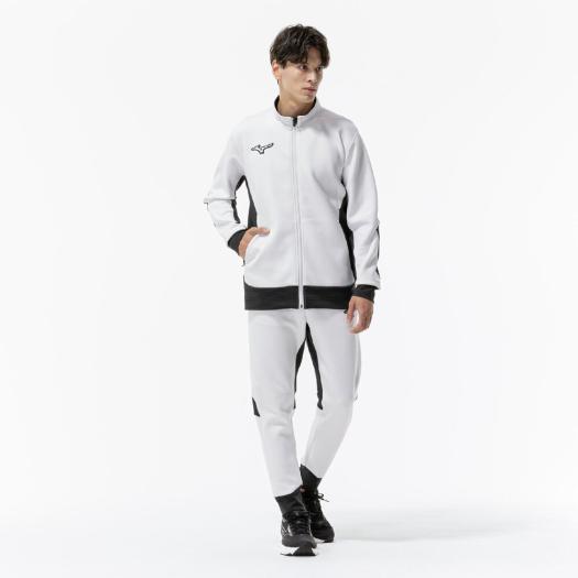 Mizuno ピーチタッチスウェット上下　新品タグ付き ミズノ公式 ピーチタッチスウェットジャケット Rホワイト ユニセックス