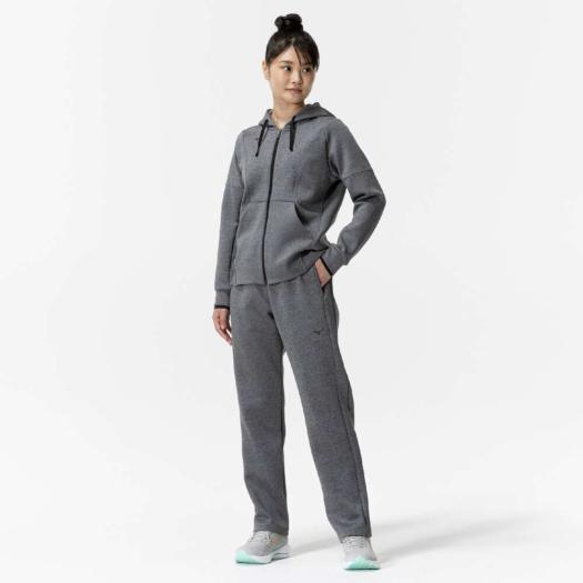 ミズノ ストレッチスウェットストレートパンツ L グレー 32MDA331 レディース MIZUNO スポーツウェア ストレッチスウェットストレートパンツ|32MDA331|ミズノトレーニング