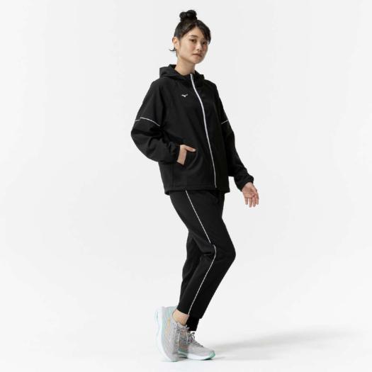 ミズノ公式 ストレッチクロスパンツ ブラック レディース クリアランス